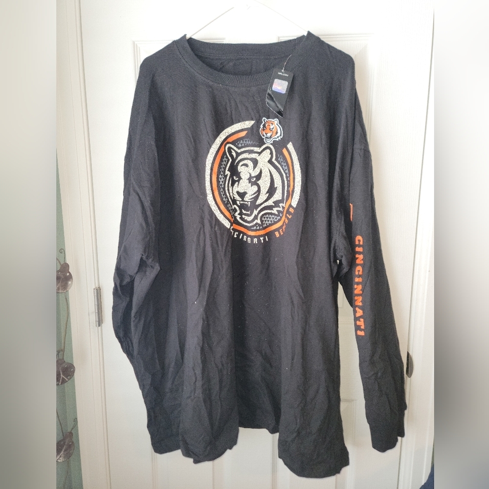 NFL Cincinnati Bengals Fanatics Big & Tall SZ4XL Long Sleeve Crew Neck T-Shirt